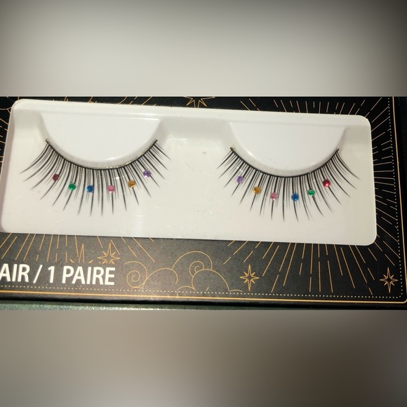 2pairs of mixed stones jeweled faux mink eyelashes new - Picture 10 of 10